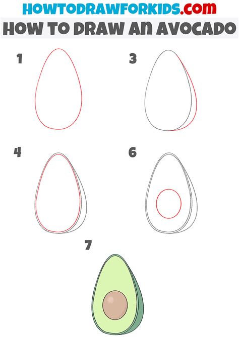 easy to draw step by step|How to Draw an Avocado Cute and Easy .